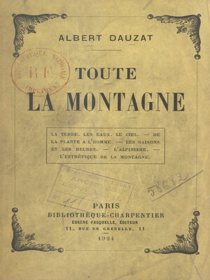 cover image of Toute la montagne